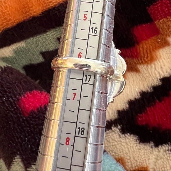 ❤️ RARE #8 Southwestern Turquoise Handcrafted Ring Size 6.5 - Picture 8 of 9